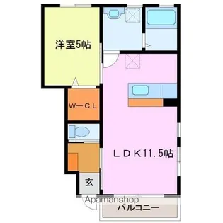 クオーレ【1階】の間取り