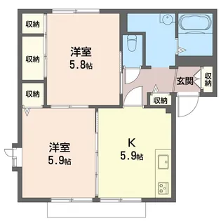 カーサ花水木【1階】の間取り