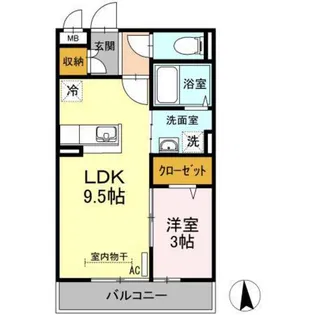 オレンジコート【3階】の間取り