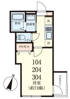 アノンテラス万福寺【3階】の間取り
