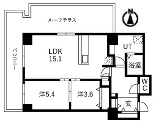 シティコート目黒【12階】の間取り