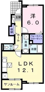 ネオブルック【1階】の間取り