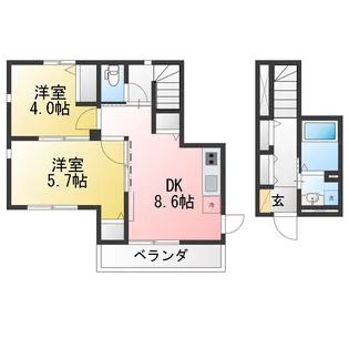 プライムヒルズ釜台公園 A棟の間取り