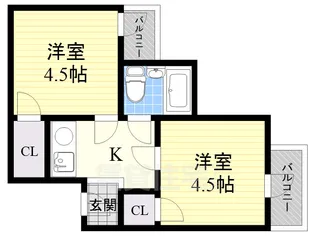 ドムス鉢塚【4階】の間取り