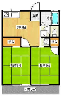 シティハイムカタマチ【2階】の間取り