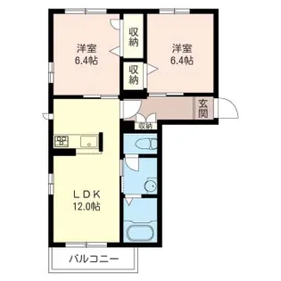 CROWN HILL B【1階】の間取り