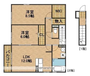 コンソラーレカーサC【1階】の間取り