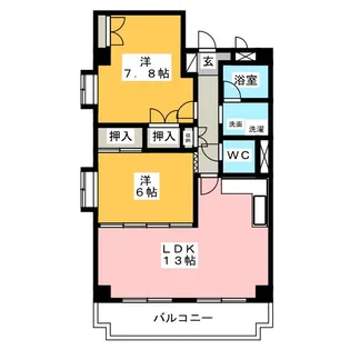 メゾンラ・メール【2階】の間取り