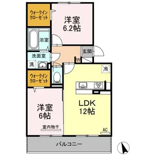 ラナ マラキ A棟【3階】の間取り