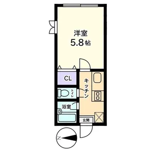 信開セルーラ白江EAST【1階】の間取り