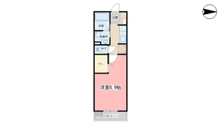 ラルジュウエスト【3階】の間取り