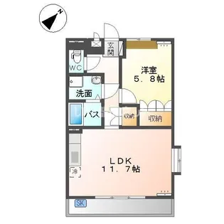 メゾンコンフォース【2階】の間取り