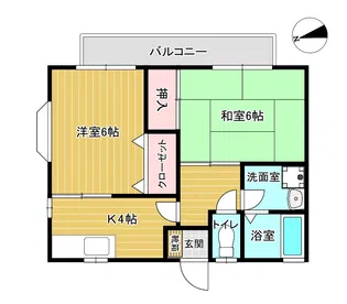 東谷ハイツ【1階】の間取り