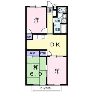 フォブール大井A【1階】の間取り