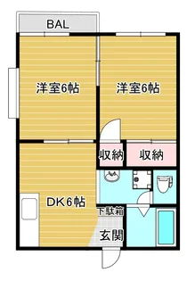 フラットブリス【1階】の間取り