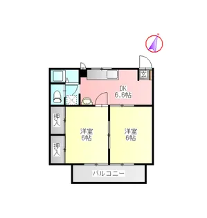 グリーンハイツA【1階】の間取り