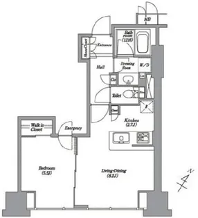 レキシントンスクエア白金高輪【15階】の間取り