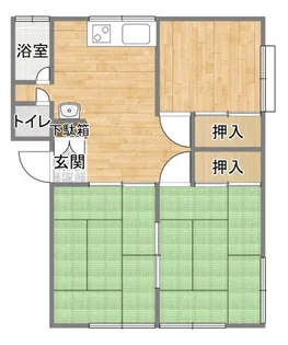 みどりハイツ【1階】の間取り