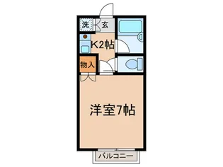 メゾンシャルム【2階】の間取り