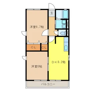 シャトレII【2階】の間取り
