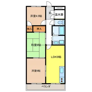 ファミールうすずみ【3階】の間取り