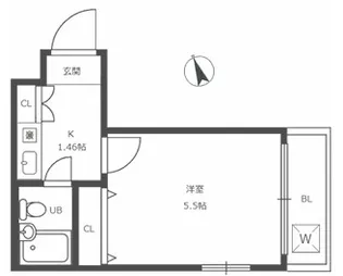 クレッセント大森08【1階】の間取り