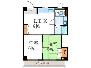 プランド-ル御所ノ内【3階】の間取り