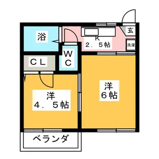 三ツ境マンション【2階】の間取り