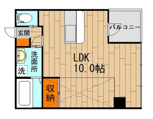 広島県広島市中区富士見町【マンション】の間取り