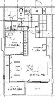 グランデ内灘【2階】の間取り