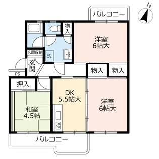 UR金鶏【4階】の間取り