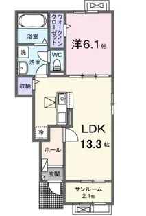 グローティール A【1階】の間取り