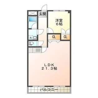 ドゥナーレ津【2階】の間取り