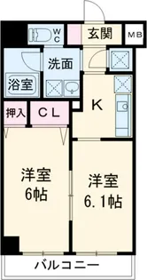 ザ ウエスト スクエア【5階】の間取り