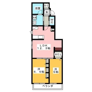 グランディール【2階】の間取り