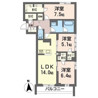 東京都練馬区中村北2【マンション】の間取り
