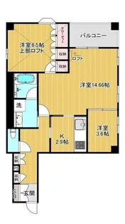 クオリア恵比寿ウエスト【13階】の間取り