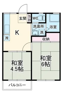 グリーンハイツ【2階】の間取り