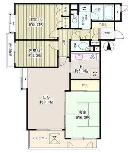 3LDKの間取り画像