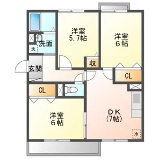 サーフサイドサンシャインN棟・S棟【1階】の間取り