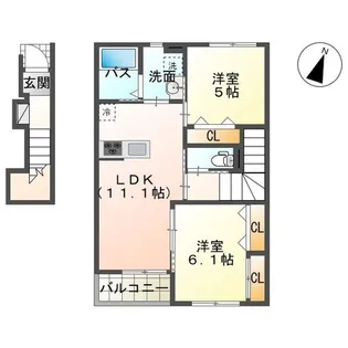 千葉県茂原市下永吉【アパート】の間取り