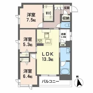 cantabile大関【1階】の間取り
