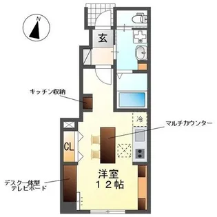 1LDKの間取り画像