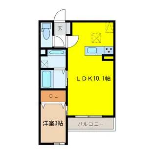 岐阜県岐阜市霞町【アパート】の間取り