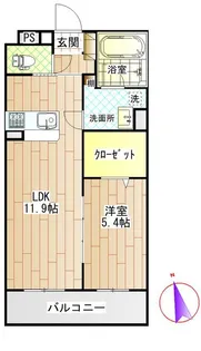 Lusora Osato【1階】の間取り