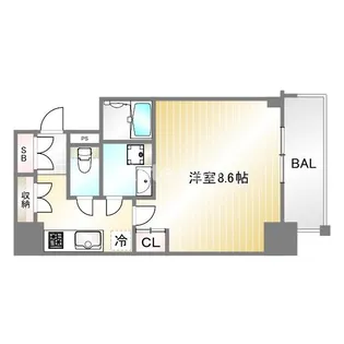 GENOVIA神戸湊川公園【3階】の間取り