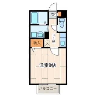 メルベーユ鵠沼【1階】の間取り