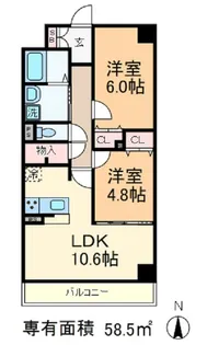 COZY COURT【6階】の間取り