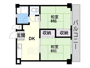 千里丘西コーポラス【3階】の間取り