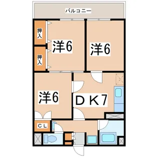 鹿児島県鹿児島市中央町【マンション】の間取り